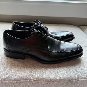 Natha Studio black leather oxford square toe dress shoes shoes size 9M